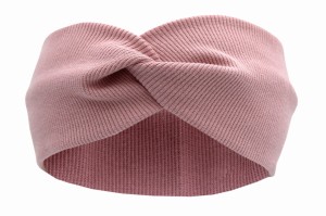 OPASKA DAMSKA NA GŁOWĘ / TURBAN - PUDROWY RÓŻ
